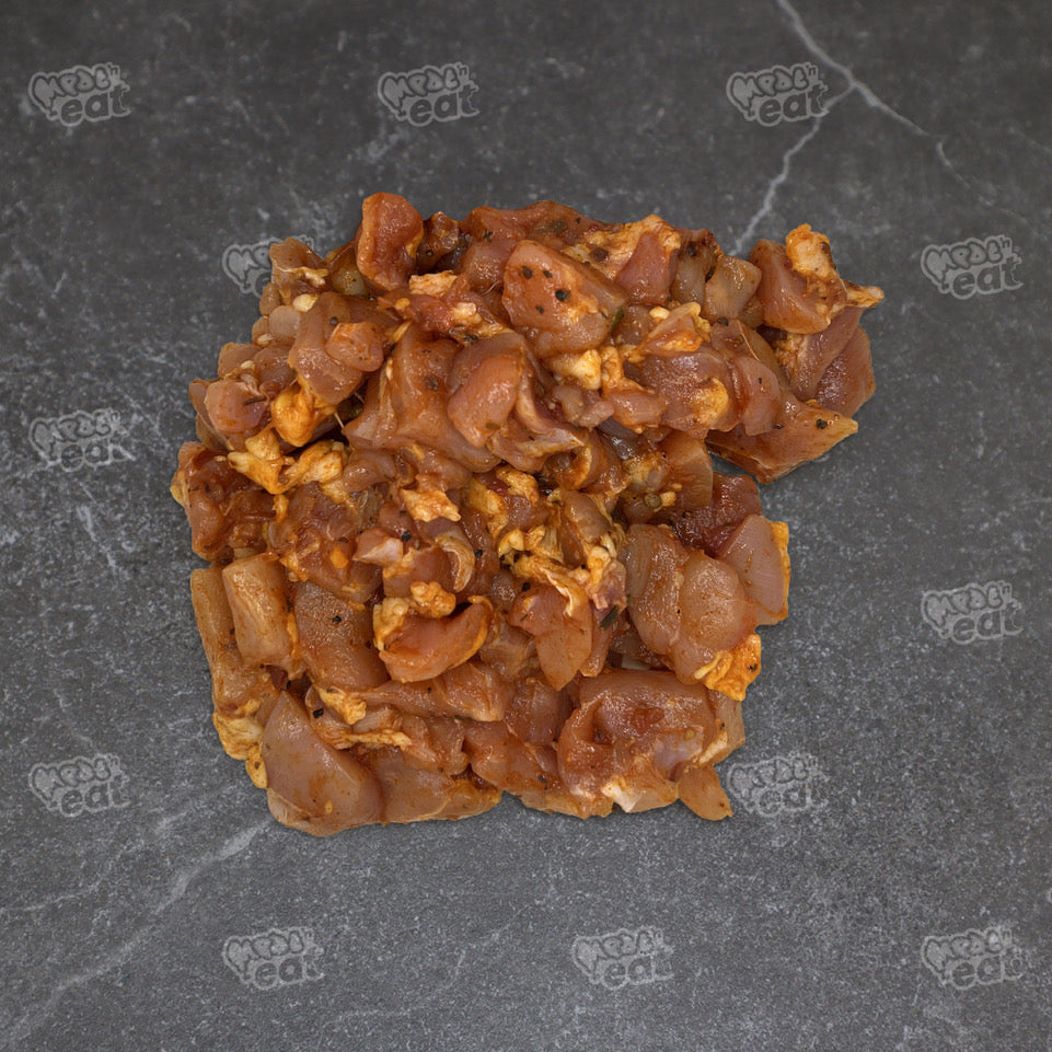 Kipdijfilet sate blokjes gemarineerd